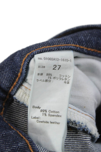 Moussy Women Straight Jeans Blue High Rise Cotton Inseam 30 Size 27
