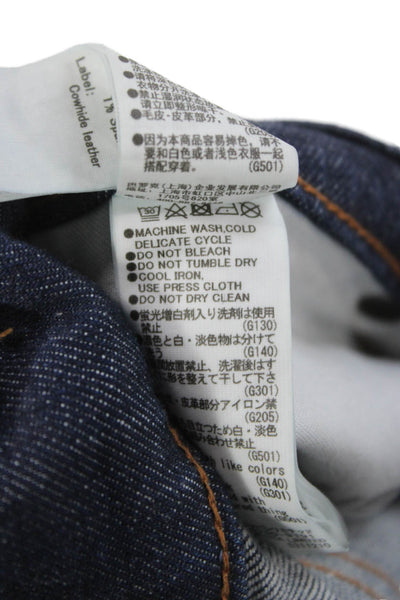Moussy Women Straight Jeans Blue High Rise Cotton Inseam 30 Size 27