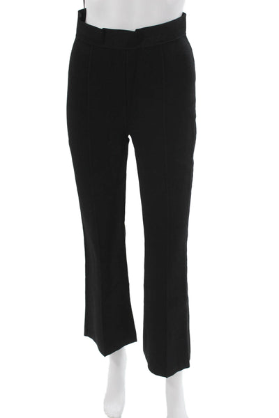 A.L.C. Womens Cropped Rayon Blend Pull On Pants Black Petite Size S
