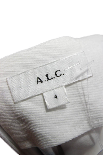 A.L.C. Womens Wrap Midi Skirt Multicolor Striped Viscose Zip Size 4