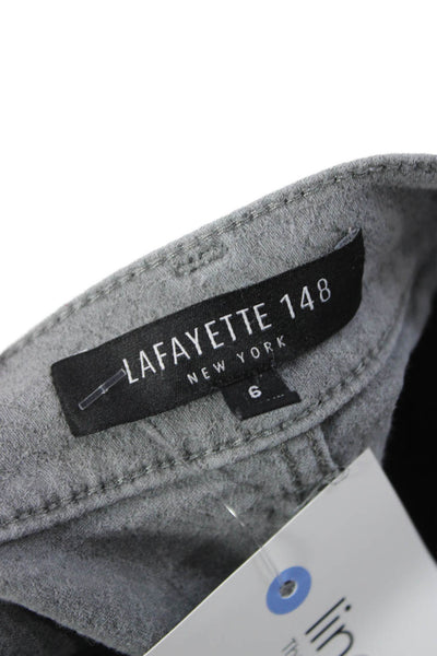 Lafayette 148 New York Womens Gray Dress Pants Cotton Geometric Size 6