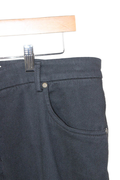 Via Masini 80 Womens Dress Pants Black Cotton Blend Zip Inseam 36 Size 44