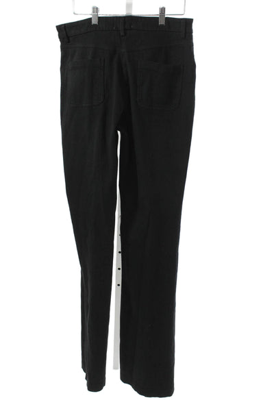 Via Masini 80 Womens Dress Pants Black Cotton Blend Zip Inseam 36 Size 44