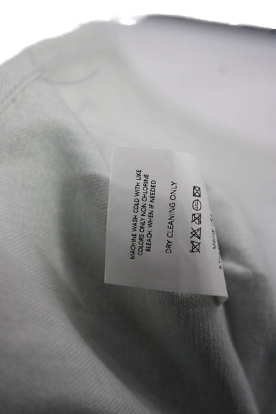 Maison Nica Womens Button-Up Cotton Blue Collared Long Sleeve Coat Size XS