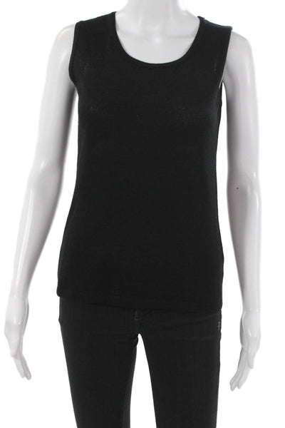 Jennifer Tyler Women Black Scoop Neck Sleeveless Tank Size 38