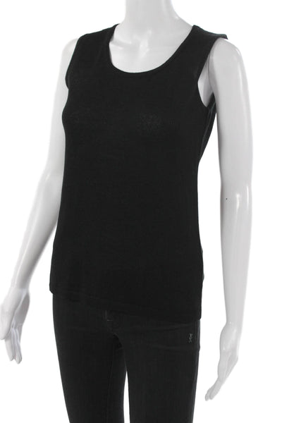 Jennifer Tyler Women Black Scoop Neck Sleeveless Tank Size 38