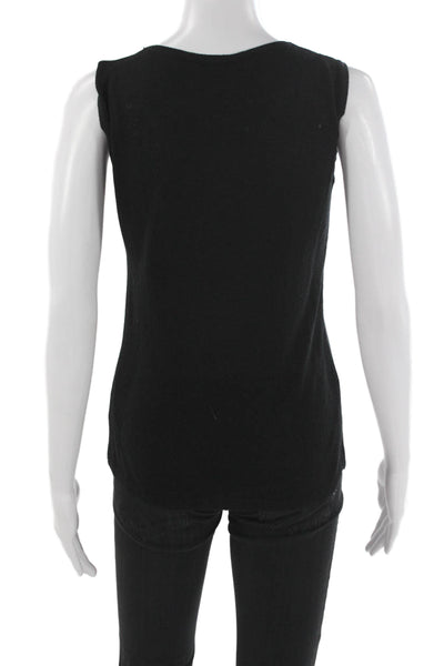 Jennifer Tyler Women Black Scoop Neck Sleeveless Tank Size 38