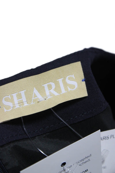 Sharis Womens Shift Dress Blue Long Sleeve Viscose Mini Size 40