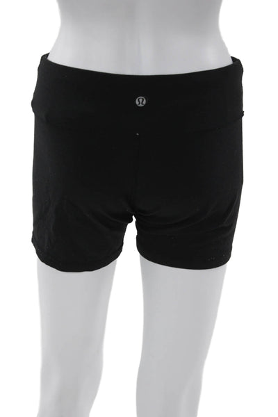 Lululemon Womens Athletic Shorts Black Nylon Blend Summer Size 6