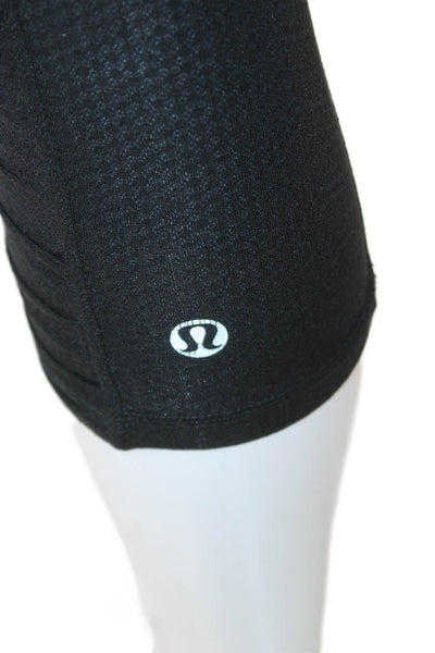 Lululemon Women Capri Leggings Black Synthetic Blend Size 4