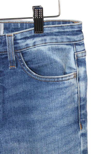 Current/Elliott Women Skinny Distressed Blue Jeans Cotton Button Fly Size 27