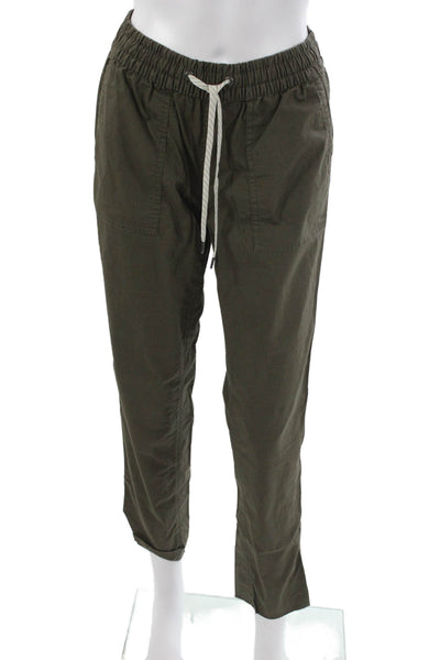 Vuori Womens Jogger Pants Green Drawstring Organic Cotton Size XS