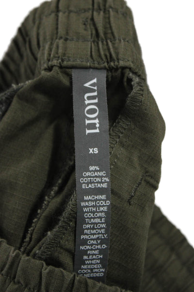 Vuori Womens Jogger Pants Green Drawstring Organic Cotton Size XS