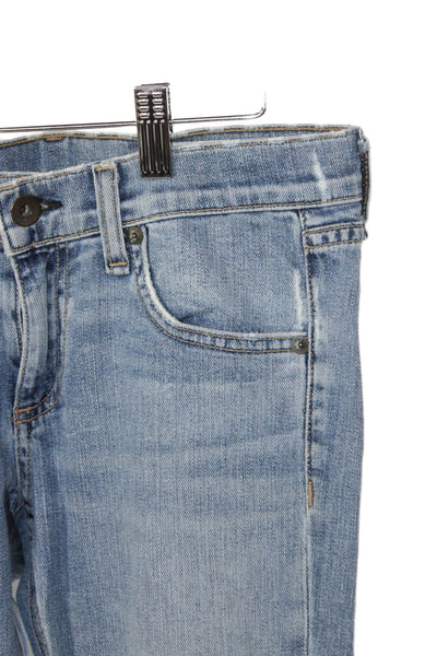 Rag & Bone Jean Women Skinny Jeans Blue Low Rise Button Size 24
