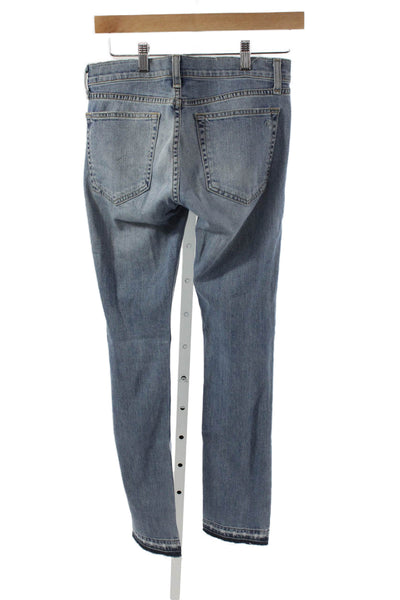 Rag & Bone Jean Women Skinny Jeans Blue Low Rise Button Size 24