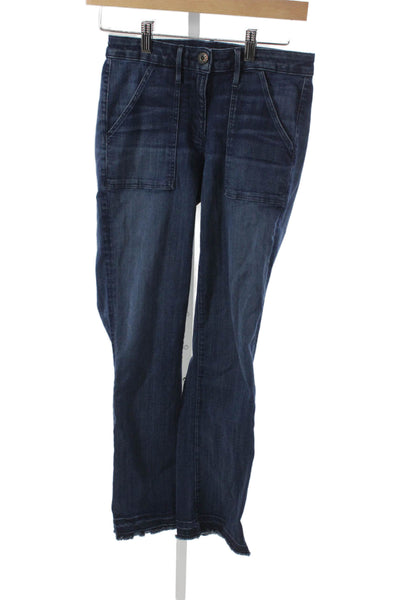 3x1 NYC Women Flared Jeans Blue Cotton Blend Mid Rise Size 25
