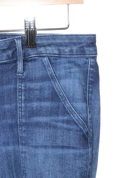 3x1 NYC Women Flared Jeans Blue Cotton Blend Mid Rise Size 25