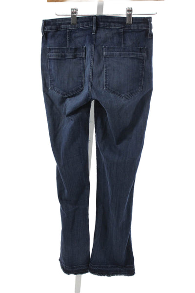 3x1 NYC Women Flared Jeans Blue Cotton Blend Mid Rise Size 25