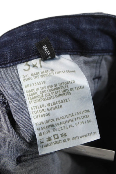 3x1 NYC Women Flared Jeans Blue Cotton Blend Mid Rise Size 25