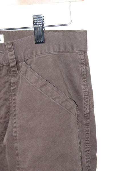 Nili Lotan Womens Cargo Pants Brown Button Inseam 26 Size 0