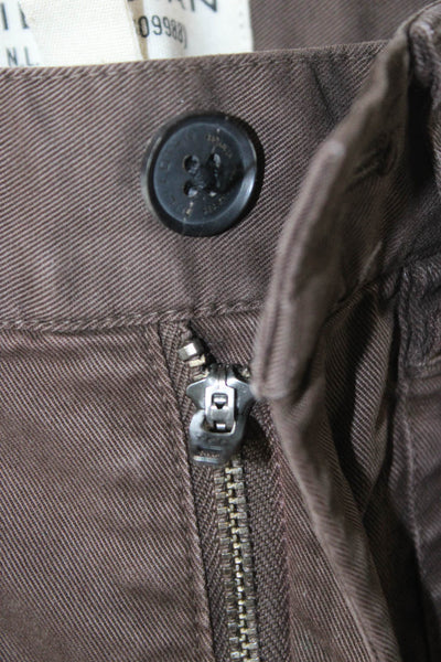 Nili Lotan Womens Cargo Pants Brown Button Inseam 26 Size 0