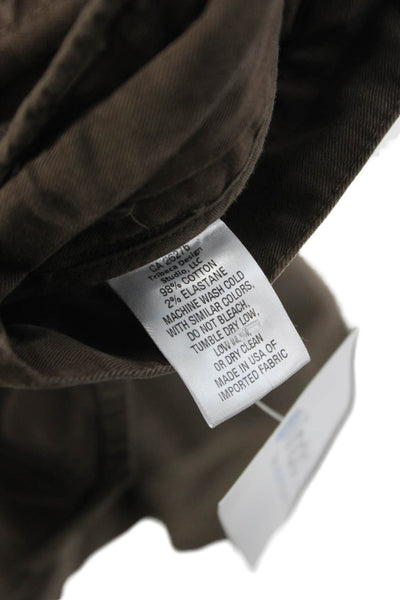 Nili Lotan Womens Cargo Pants Brown Button Inseam 26 Size 0