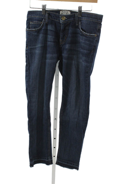 Current/Elliott Teens Ankle Jeans Blue Low Rise Cotton Button Juniors Size 26