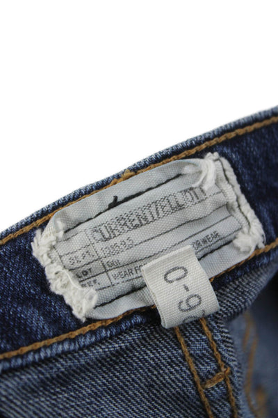 Current/Elliott Teens Ankle Jeans Blue Low Rise Cotton Button Juniors Size 26