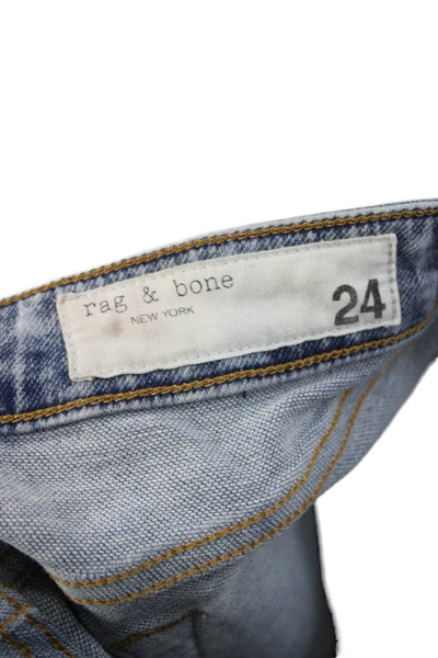 Rag & Bone Women Skinny Blue Jeans Low Rise Cotton Blend Size 24