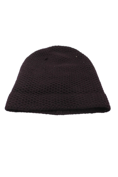 Loro Piana Womens Cashmere Beanie Hat Purple Size One Size