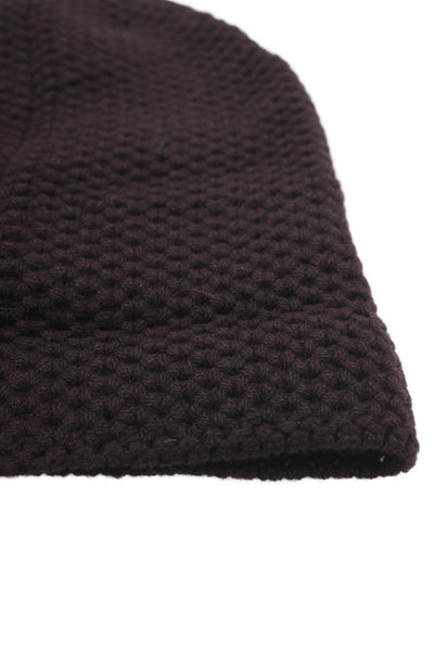 Loro Piana Womens Cashmere Beanie Hat Purple Size One Size