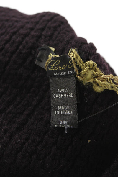 Loro Piana Womens Cashmere Beanie Hat Purple Size One Size