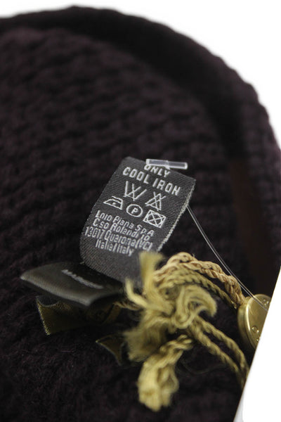 Loro Piana Womens Cashmere Beanie Hat Purple Size One Size