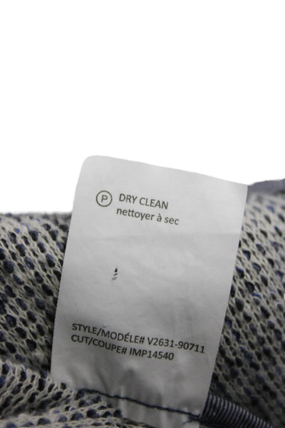 Vince Women Basic Tweed Jacket Open Front Long Sleeve Blue Size S