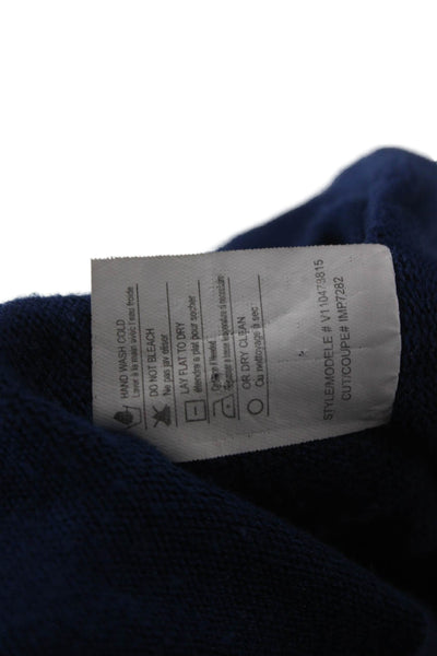 Vince Womens Pullover Boat Neck Long Sleeve Blue Size L