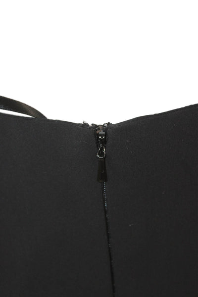 Milly Women Off Shoulder Pencil Dress Short Sleeve Black Knee Length Size 4