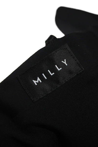 Milly Women Off Shoulder Pencil Dress Short Sleeve Black Knee Length Size 4