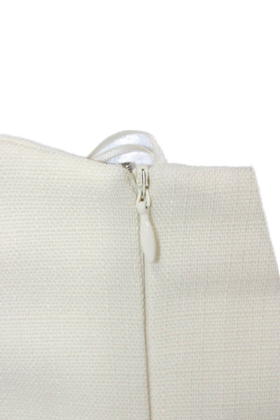 English Factory Women Slip Dress Ivory Square Neck Sleeveless Short Size M