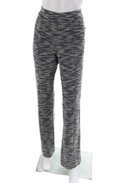 Etcetera Womens Dress Pants Blue Polyester Checked Pull On Fall Size 6