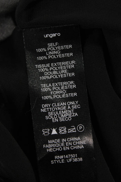 Ungaro Womens Halter Animal Print Tunic Blouse Sleeveless Black Size XL