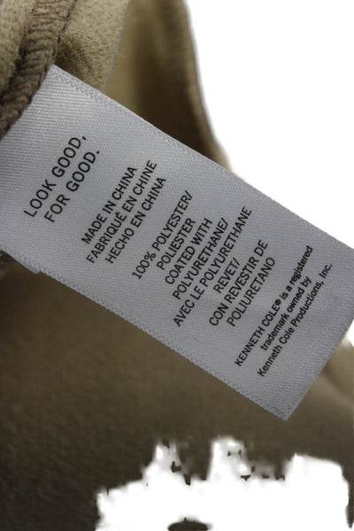 Kenneth Cole Women Basic Collared Button Up Blouse Brown Long Sleeve Size S