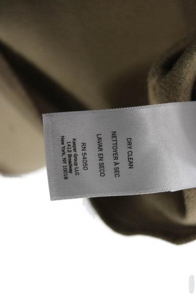 Kenneth Cole Women Basic Collared Button Up Blouse Brown Long Sleeve Size S