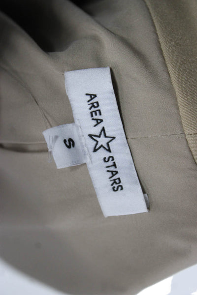 Area Stars Womens Beige Blazer Dress Long Sleeve Button Polyester Size S