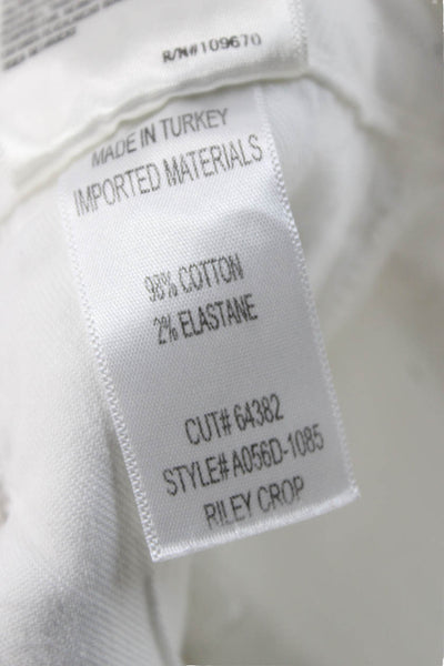 Agolde Womens Straight White High Rise Cotton Jeans Size 24