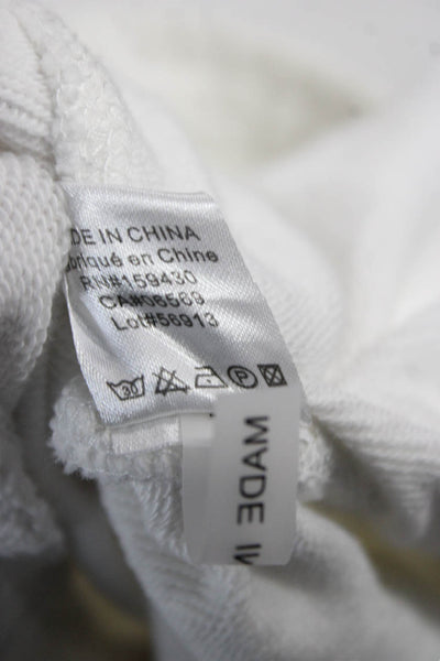 Elan Women Jogger Pants White Cotton Pull On Size S
