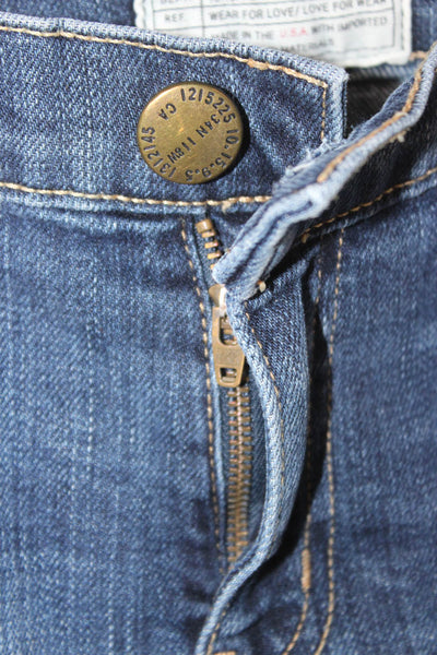 Current/Elliott Womens Cropped Blue Jeans Mid Rise Cotton Size 26