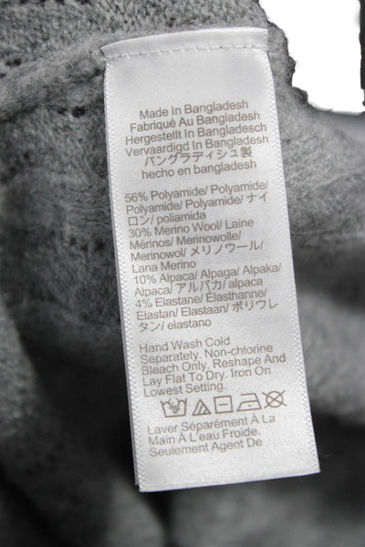 J Crew Womens Gray Geometric Crew Neck Cardigan Long Sleeve Size 2XS