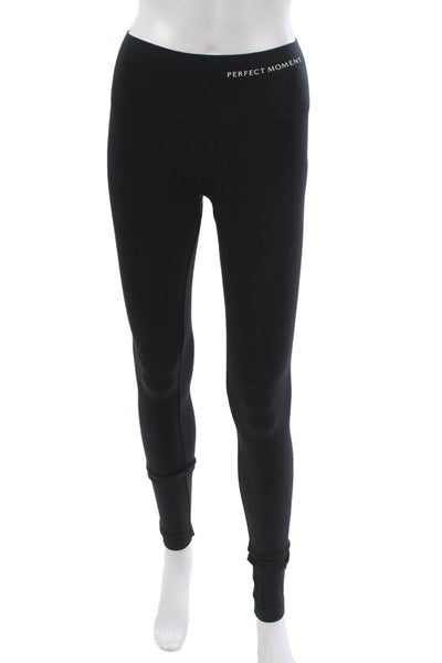 Perfect Moment Women Ankle Leggings Black Polyamide Solid Fall Size S