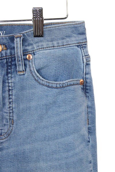 J Crew Womens Straight High Rise Blue Cotton Jeans Size 24