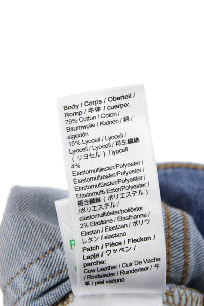 J Crew Womens Straight High Rise Blue Cotton Jeans Size 24